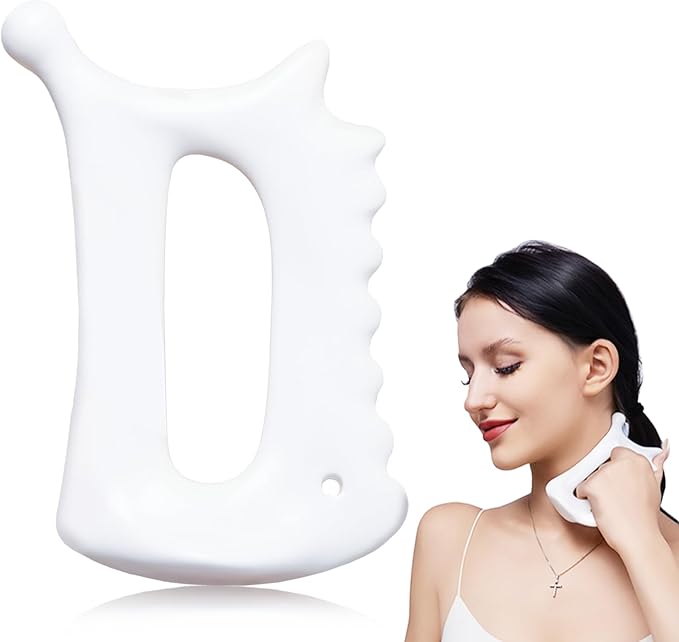 Body Gua Sha Tool,6-in-1 Gua Sha Facial Tools for Lymphatic Drainage,Ceramic Body Guasha Massager Tool for Stress Relief,Trigger Point Tool for Fascia Massage, Korean 괄사 Guasha Tool for Women Gifts