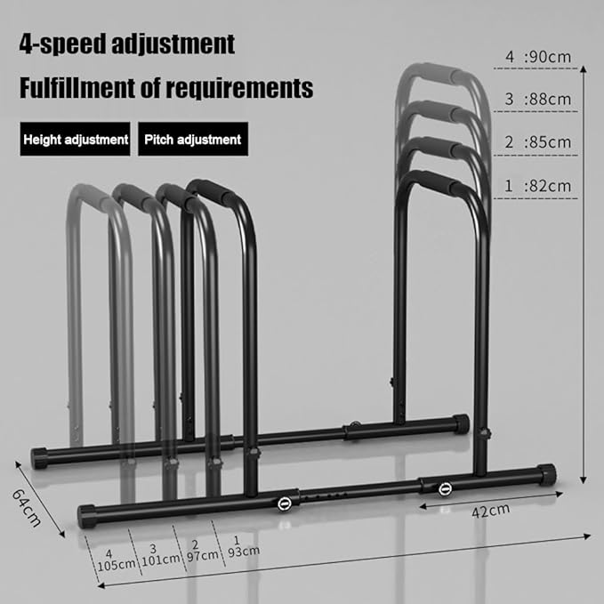Heavy Duty Adjustable Height Strength Training Dip Stands Station, Home Gym Fitness Workout Dip bar Station,Tricep Dips, Pull-Ups, Push-Ups