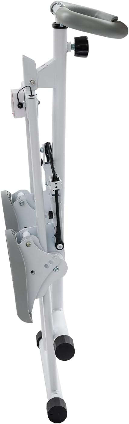 Stair Stepper for Home Gym | Stair Stepper Machine with Adjustable Handlebar | Folding Cardio Stair Master | with Three-Position Angle-Adjustable Pedals | 220LBS Loading Capacity | White