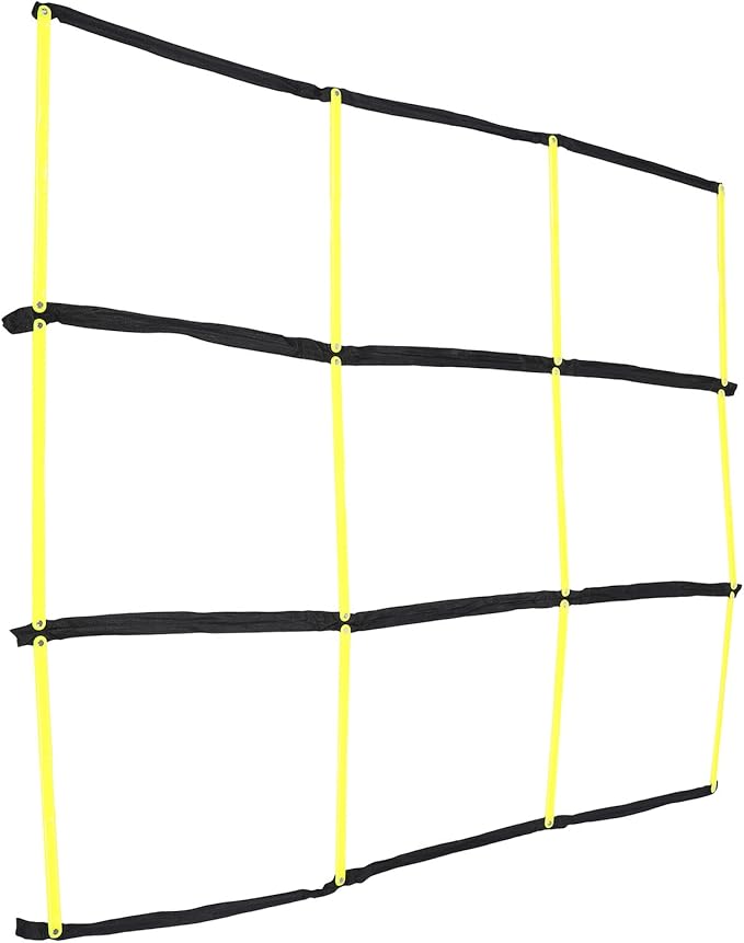 Football Agility Ladder Training Equipment Foldable Yellow Rope Ladder for Speed and Footwork Drills for Sports Conditioning and Agility Training