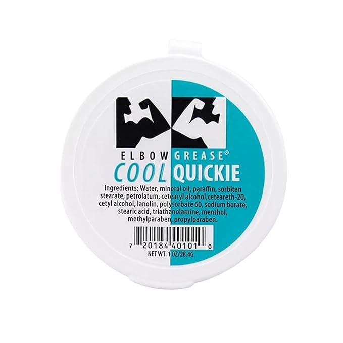 Elbow Grease Cool Quickie Massage Cream, Smoothing and Effective Massage Cream for Relaxation, Muscle Tension Relief, and Skin Nourishment – 1 oz (1 Pack)
