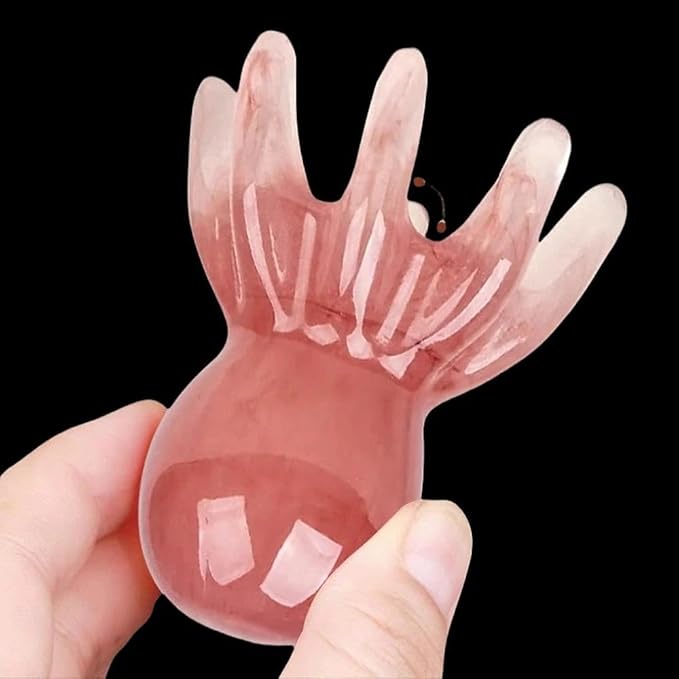 Octopus Head Massager, 2-Pack - Scalp Massager for Stress & Tension Relief, Manual Acupressure Tool to Soothe Headaches and Promote Relaxation, Pink Pointed Massage Comb