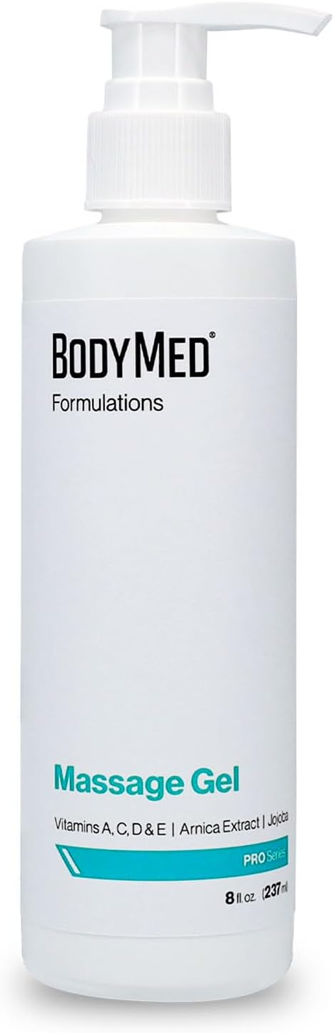 BodyMed Formulations Massage Gel, 8 oz. – Fragrance-Free, All-Natural Gel for Massage Therapy – Leaping Bunny Certified – with Arnica Extract & Jojoba – Non-Staining, & Paraben Free