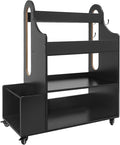 5-Tier Heavy Duty Gym Storage Rack, 50lbs per Shelf Workout Equipment Organizer with Locking Wheels for Dumbbells, Yoga Mats & Kettlebells, Space Saving Home Gym Furniture (31"W x 37"H, Black)