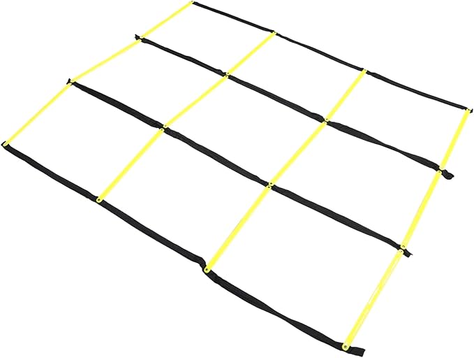 PRETYZOOM Portable Agility Ladder for Soccer Training with Ninesquare Design Material Football Workout Ladder for Speed Footwork and Versatile Team Athletic Drills