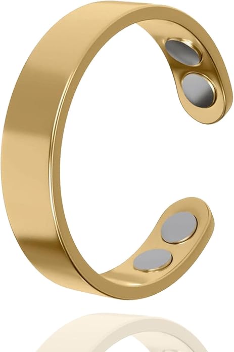 Auvulis Migraine Ring,Stainless Migraine Ring Suitable for Men and Women,Adjustable Fatigue Relief Sleep Aid Magnetic Acupressure Ring,Vitality Ring for Migraines