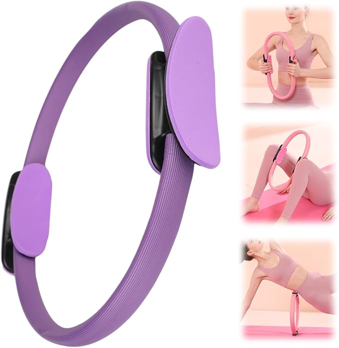 Magic Pilates Ring Fitness Circle, 2025 Upgrade Pilates Ring Fitness Trainer, Women Pilates Magic Circle Equipment with Dual Padded Handles for Toning Arms Workout