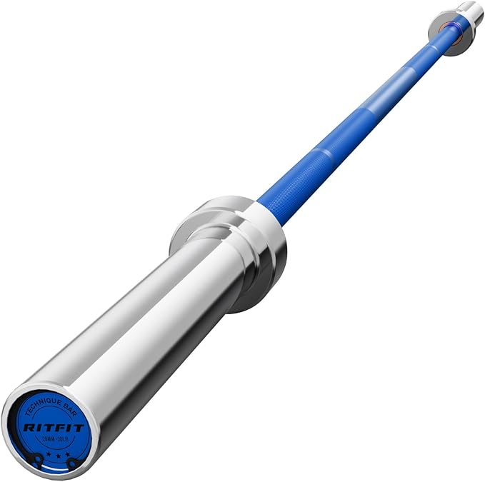 RITFIT Olympic Barbell 4ft/6ft - 2 Inch Weight Bar for Strength Training, Weightlifting, Squat, Deadlift, Bench Press, Curl, Overhead Press - 350lbs/500lbs Capacity