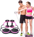 Ab Roller Wheel Multifunctional Pull Rope with Twister Board for Exercise - Double Abdominal Fitness Roller Waist Twisting Disc for Home Gym & Abs Workout Equipment.