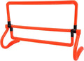 Asixxsix Training Hurdles, 4 Height Adjustments Speed Power Quickness Enhancement, Foldable Design with Lightweight PVC High Visibility for Soccer Basketball Baseball Track Field