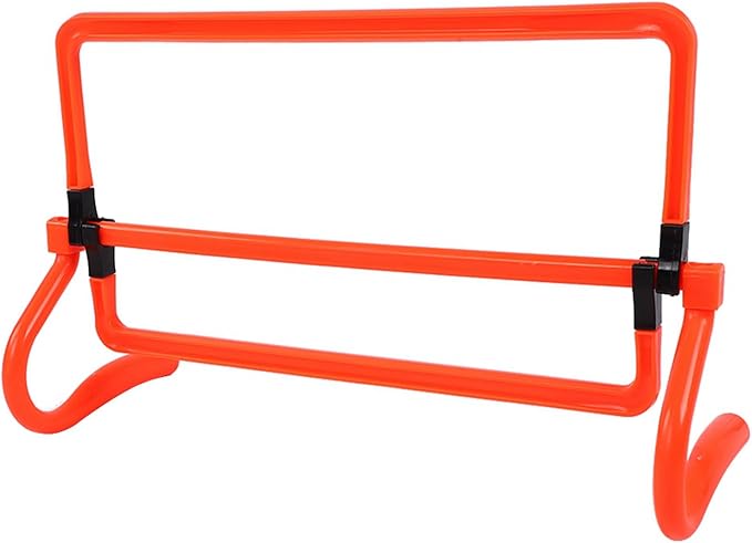 Adjustable Football Soccer Training Agility Speed Hurdles for Enhanced Athletic Performance, 5Pcs Set for Soccer and Basketball Players, PVC Material Orange
