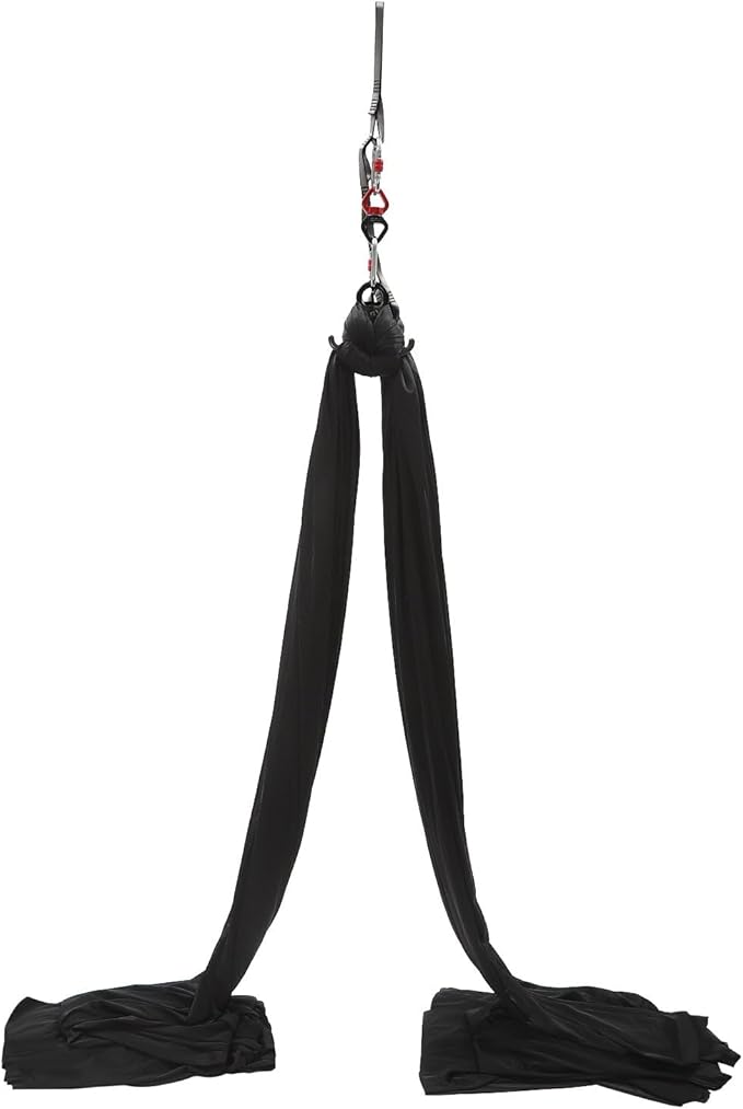 Aerial Yoga Practice Polyester Strap, Yoga Hammock Practice Kit（Black）