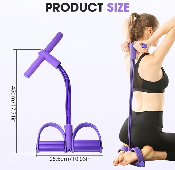Fashion Puller Exercise, 8 Tube Pedal Resistance Device Detachable and Adjustable Pedal Resistance Device, Stretching Workout Fitness Bands for Arm Weights Exercise Equipment