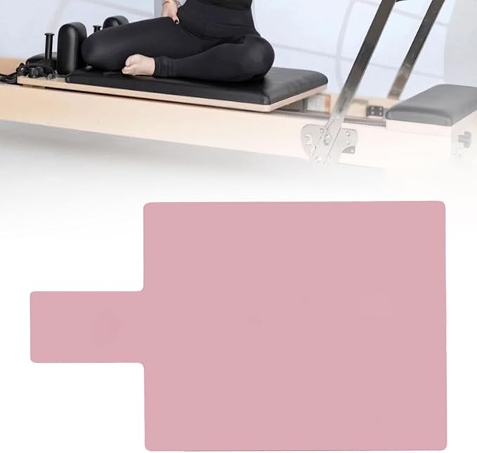 Pilates Reformer Mat,Mini Travel Yoga Mat, Accessory, Easy to Wash, Portable, Exercise Fitness Gym Pad Anti Slip for Women, 99.6x60x0.6cm Pink