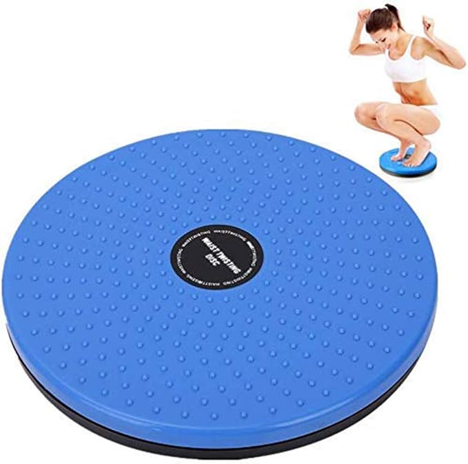 Twisting Waist Disc, Body Shaping Twisting Waist Machine Rotating Board Female Twister Exercise Sports Equipment Aerobic Exercise Foot Massage (Blue)
