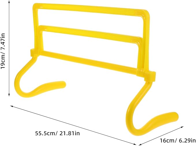 Happyyami Adjustable Height Soccer Training Hurdles with Foldable Design, Portable Agility Speed Hurdles for Football Workout and Footwork Drills, Yellow Football Jumping Equipment