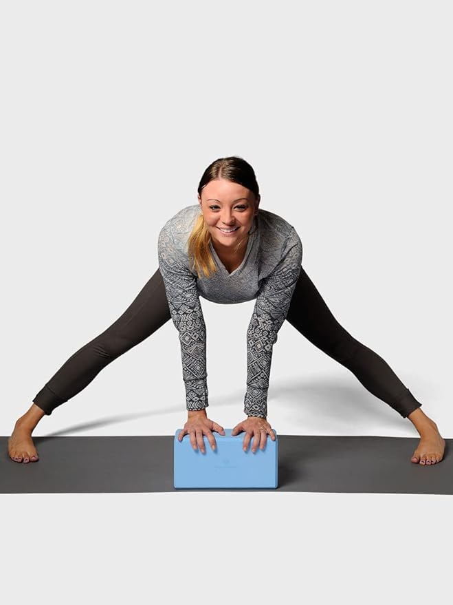 Hugger Mugger 5 in. Big Foam Yoga Block - Extra Large Size, Dense Foam, Reliable Support, Beveled Edges for Comfort, Great if You're Taller or Less Flexible