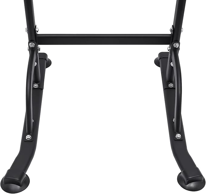 Parallel Bars Power Tower Adjustable Dip Station Pull Up Bar Push Up for Home Gym Strength Training Body Building Workout Equipment Standing Pull Up Pillar Impregnation Station, Black