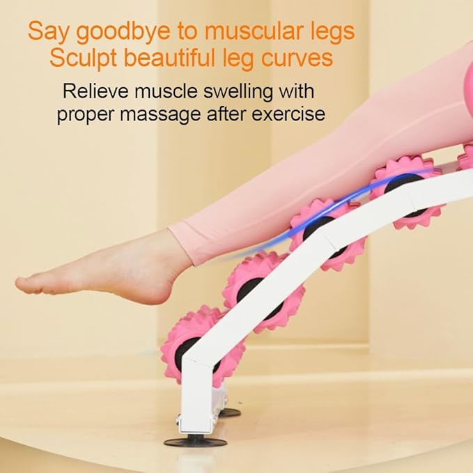 Chair Yoga with Handles, Foldable Pilates Equipment with Multiple Foam Rollers, Home Workout Bench with Suction Cup for Gym, Bedroom, Living Room
