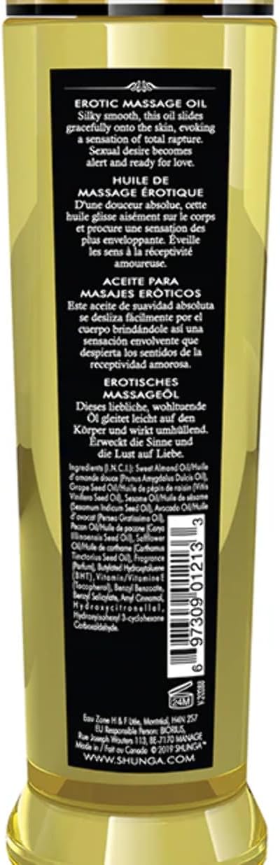 Shunga Erotic Massage Oil, Serenity Monoi, 8 Ounce