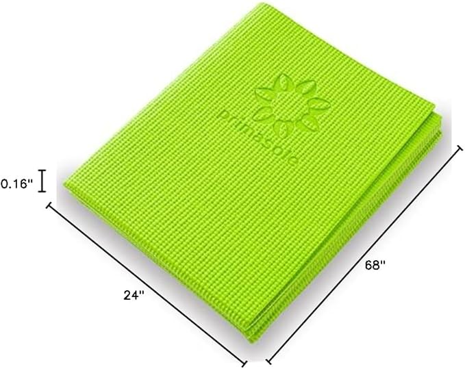 Primasole Folding Yoga Travel Pilates Mat Foldable Easy to Carry to Class Beach Park Tear resistant Travel Picnics 4mm Thick 9 Colors