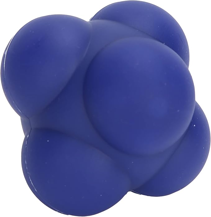 Silicone Bounce Reaction Ball HighDensity Portable HandEye Coordination Speed Reflex Training Ball for Athletes Kids Adults Sports Enthusiasts 7cm (Cobalt Blue)