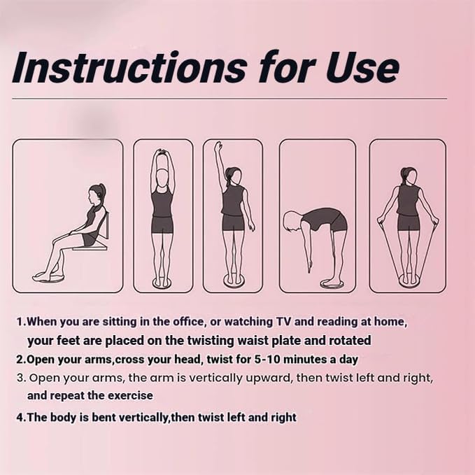 2026 New Waist Sculptor, Waist Twister Machine Exercise with Arm Bands, Adjustable Ab Twister Board Twisting Waist Disc for Exercise, Legs, Buttocks & Hip