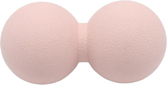 Small Hard Peanut Massage Ball, Double Ball Peanut Roller Mobility Massager Tool for Deep Tissue Massage Physical Therapy Myofascial Release Trigger Point Muscle Relax Pain Relief Acupressure (Pink)
