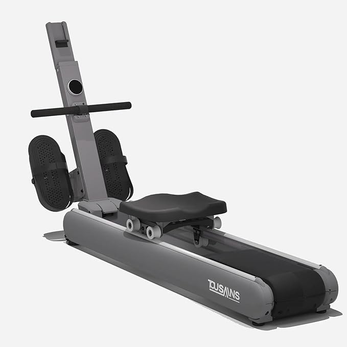 TOUSAINS Magnetic Rowing Machine ENT-R120,32 Resistance Levels, Smooth and Quiet Indoor Rowing Machine for Full-Body Workout, Adjustable Foot Pedals, Foldable Design for Easy Storage
