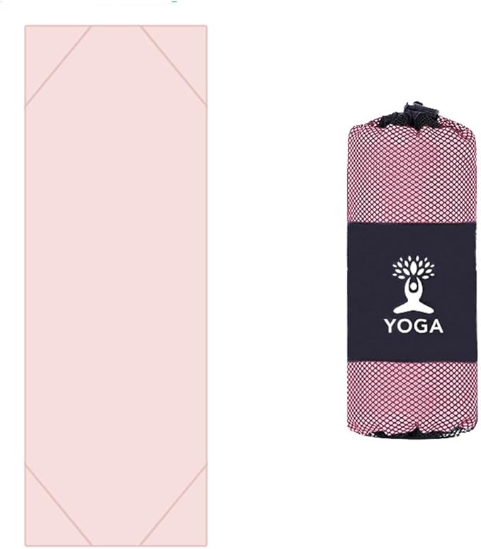 Non-Slip Yoga Towel - Superfiber Yoga Towel, hot Yoga Towel, Moisture Absorption, Sweat Absorption, for in Yoga, Pilates, hot Yoga Easy Travel. Size 25.5"x73" (1Pcs), O Colour