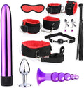 Pilates 7-Piece Red Plush Nylon Yoga Training Multifunctional Equipment Set, Adjustable Size, Hip and Wrist Exercise Accessories, Couple Gift
