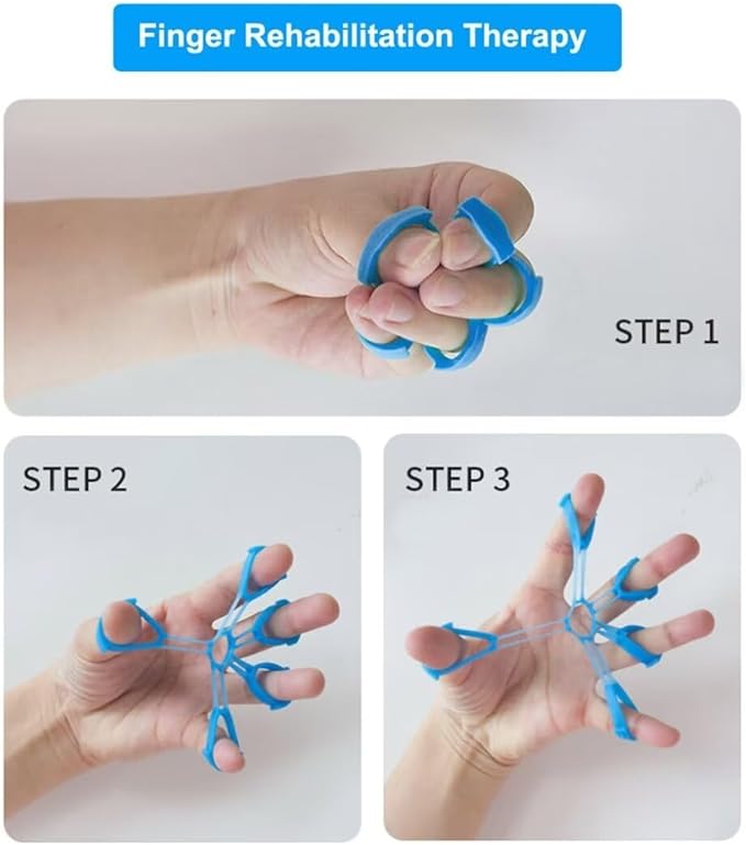 Hand Grip Strengthener Finger Exerciser Ball for Hand Physical Therapy, Stroke, Arthritis, Stress Relief, Muscles Massage, Gifts for Elderly Parents