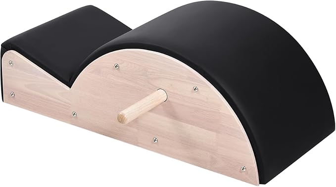 VEVOR Pilates Spine Corrector, Home Gym Yoga Pilates Accessory, Rubber Wood Fitness Training Tool, Arc Fitness Body Workout Equipment, for Spine Exercises, Balance, Core Strengthening, and Stretching