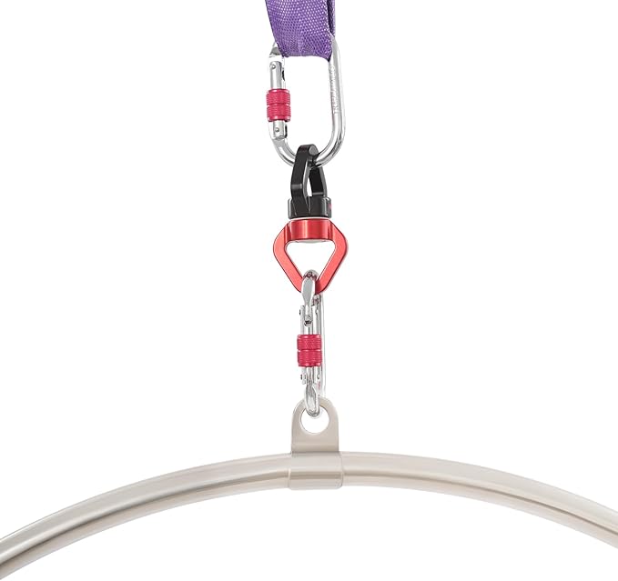 Aerial Hoop Set 33.5" Aerial Lyra Hoop Professional Circus Fitness with Complete Rigging Hardware Kit Acrobatics Equipment Hanging Rings for Home Yoga Dance Sling Kit