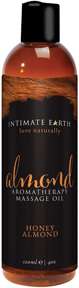 Intimate Earth Massage Oil, Almond, 4 Ounce