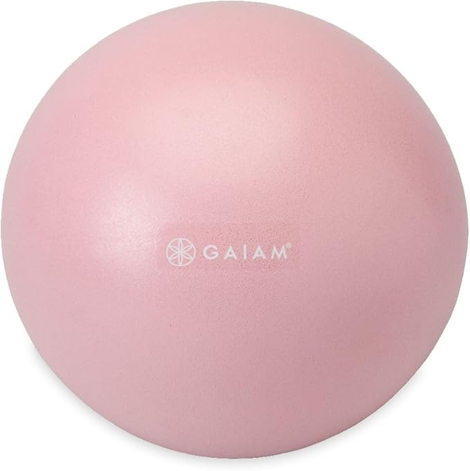 Gaiam Mini Ab Ball, 8 Inch Inflatable Anti-Burst Exercise Ball for Core Strength, Pilates, Yoga, and Physical Therapy, Includes Inflation Straw, Plug & Downloadable Exercise Guide