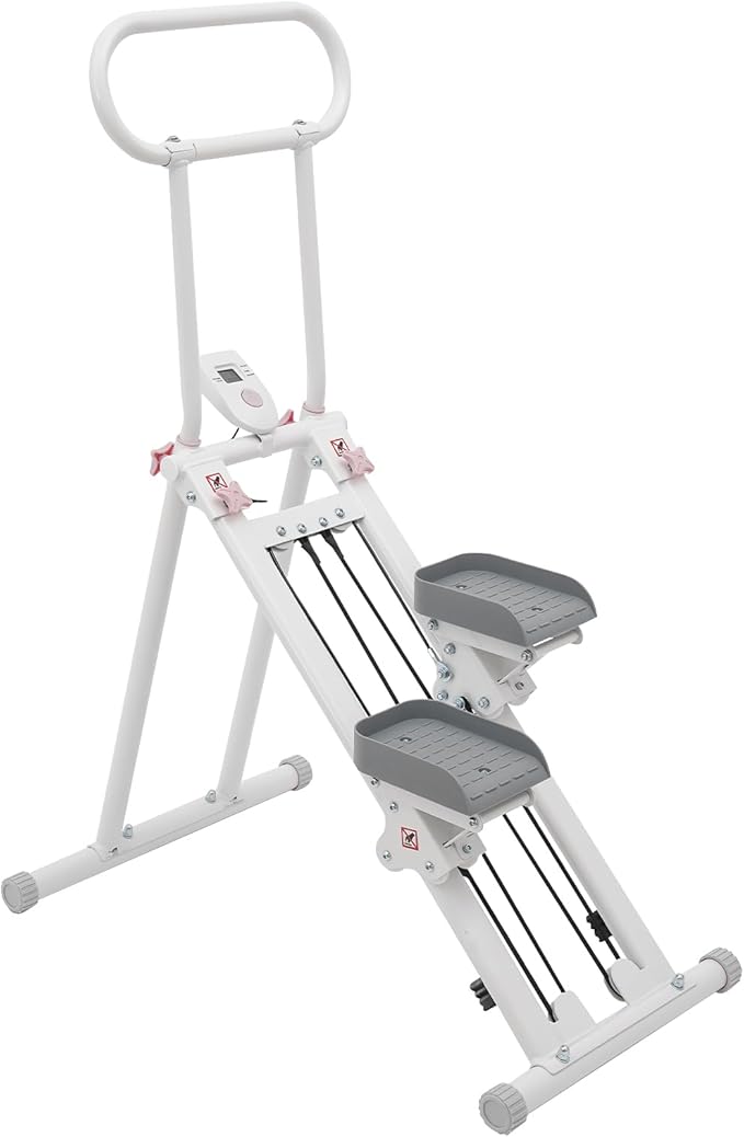 Stair Stepper Vertical Climber Machine with LCD Screen Compact Folding Cardio Exercise Climber Stair Climber for Living Rooms, Home Gyms, Apartments Foldable Design 300 lbs Capacity