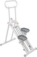 Stair Stepper for Exercise at Home, Foldable Compact Space Cardio Vertical Climbing Stairs Machine, Stair Master with Adjustable Height Handle, Anti-Slip Pedal