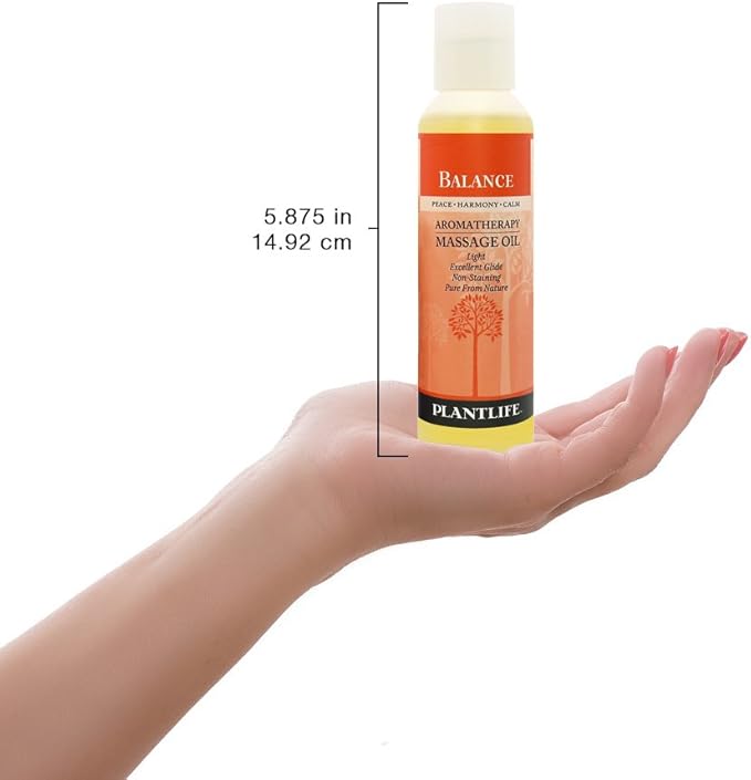Plantlife Balance Massage Oil - Absorbs Deeply into The Skin and is Circulated Throughout, Providing Optimum Benefit to The Mind and Body - Made in California 4 oz