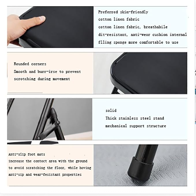 Yoga Chair,Backless Yoga Chair Prop,Pilates Chair,Strength Training Inversion Equipment,Yoga Chair Iyengar,Foldable and Portable Folding Stools for Yoga,Black Triple Beam