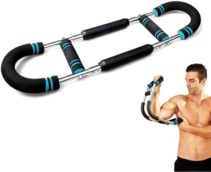 Twister Arm Trainer, 60-110Lb Adjustable Chest Workout Device, Detachable Chest Shoulder Expander Exerciser, Upper Body Strength Training Equipment for Home & Gym