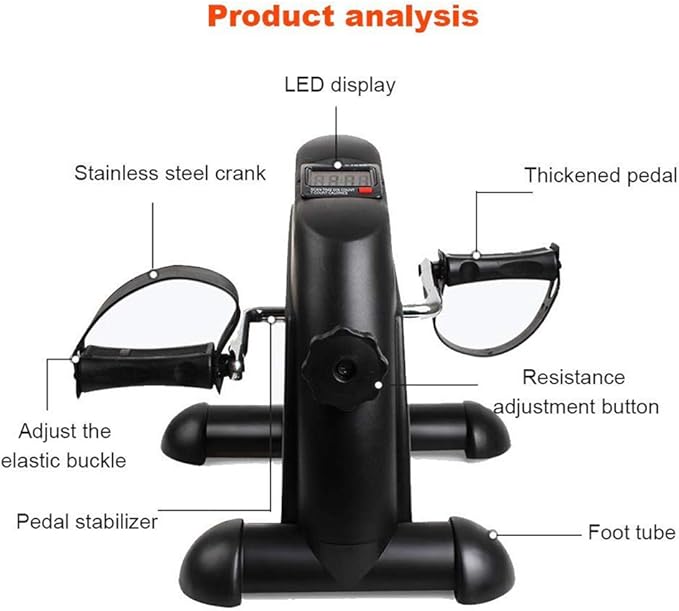 Pedal Leg Exerciser, Mini Equipment Exercise Bike for Elderly, Half-Length, Upper and Lower Limbs, Hand Legs