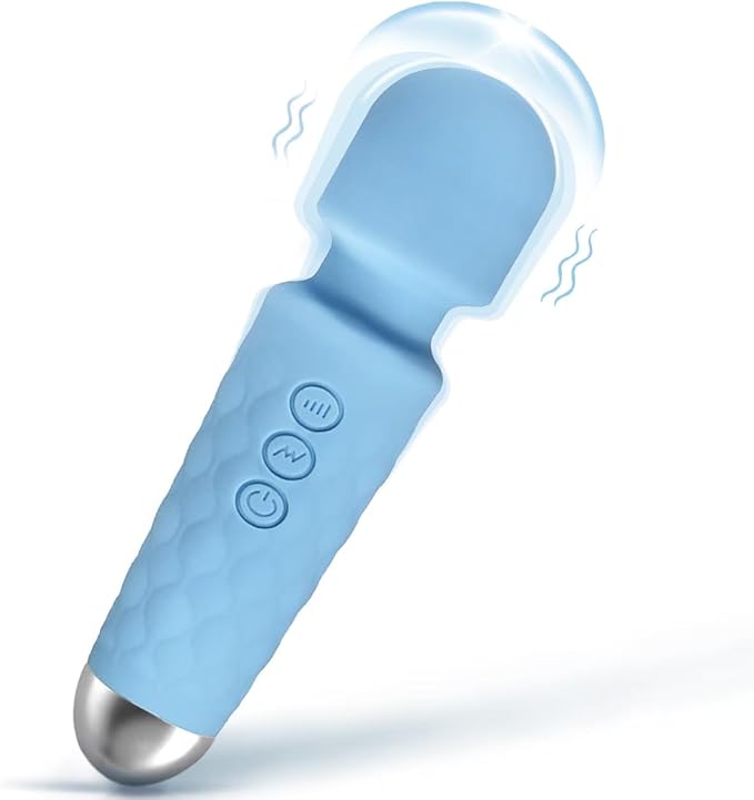 LUMIO Body Back Relaxation Massager - Mini - Travel - 9 Speeds 19 Modes - for Back - Foot - Arm Muscle Relaxation (Blue) (Blue)