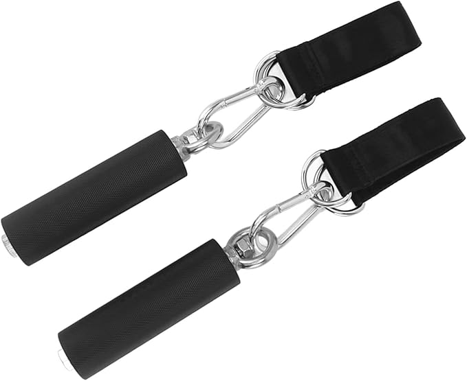 EVTSCAN Cable Handle TPR Rubber Coated Grip Straight Gym Equipment Attachment Weightlifting Exercise with Anti Slip Design for Strength Training and Aerobic Workouts Home and Travel Use