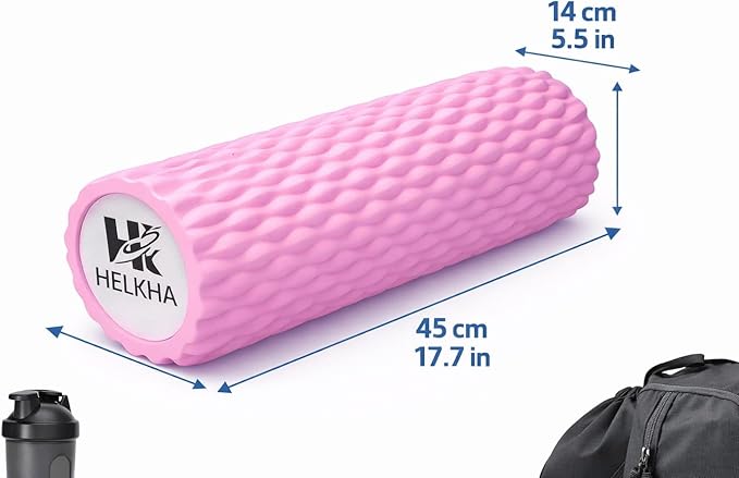 Pink Foam Roller-Medium Soft Density Muscle for Muscle Recovery, Yoga, Pilates & Physical Therapy
