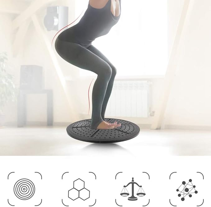 Keenso Balance Board, Labyrinth Wobble Balance Board Fitness Yoga Training Disc Office Home Exercise Stability