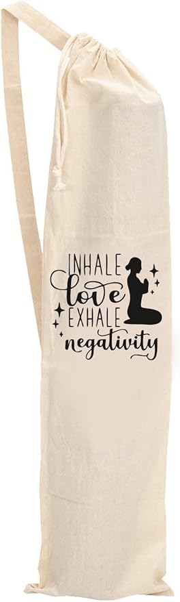 Mayatra's Organic Large Yoga Mat Tote Bag Cover -100% Cotton Lightweight,Washable Yoga Dust Bag With Adjustable Strap Unisex