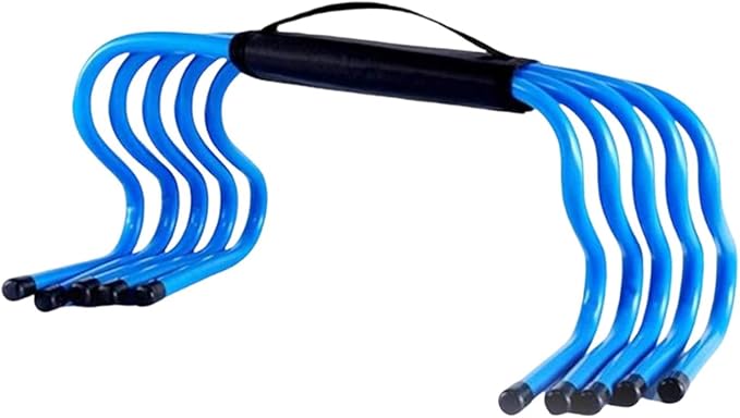 5 Pieces Agility Hurdles Speed Training Equipment 6 inch Obstacles for Football Soccer Basketball Fitness Kids Athletes