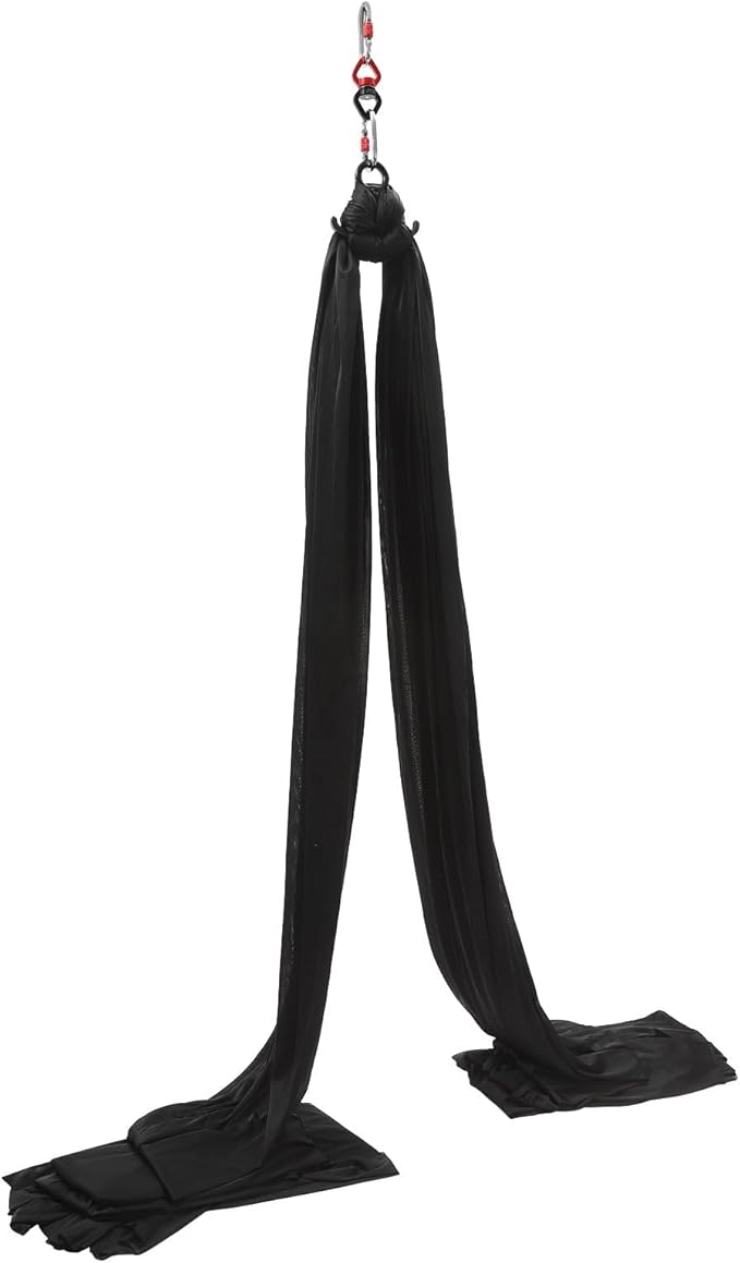 Aerial Yoga Practice Polyester Strap, Yoga Hammock Practice Kit（Black）