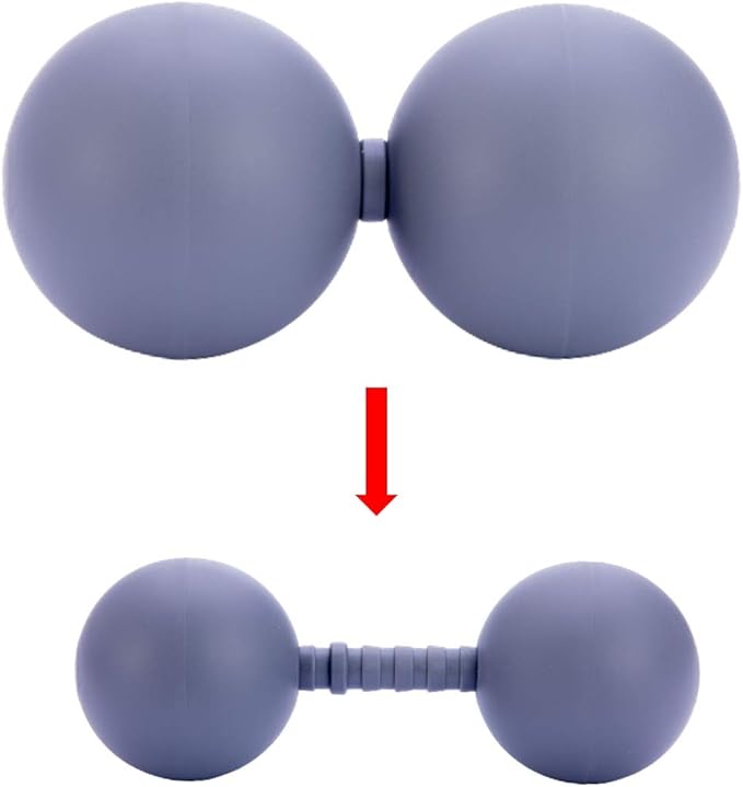 Adjustable Peanut Massage Ball Roller, Double Lacrosse Ball Acupoint Myofascial Release Muscle Knot Relaxer Mobility Trigger Point for Physical Therapy Self Deep Tissue Manual Massager Equipment Tool